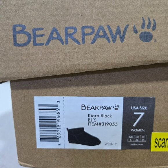 BNWT Bearpaw Kiara Women's Short Boots Black Size W7 - Picture 4 of 6